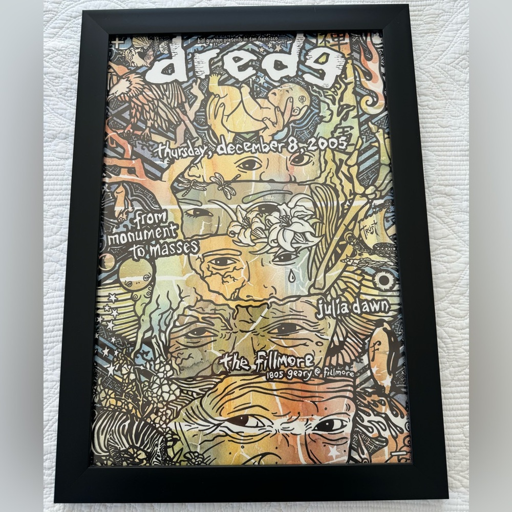 Fillmore Concert Poster framed